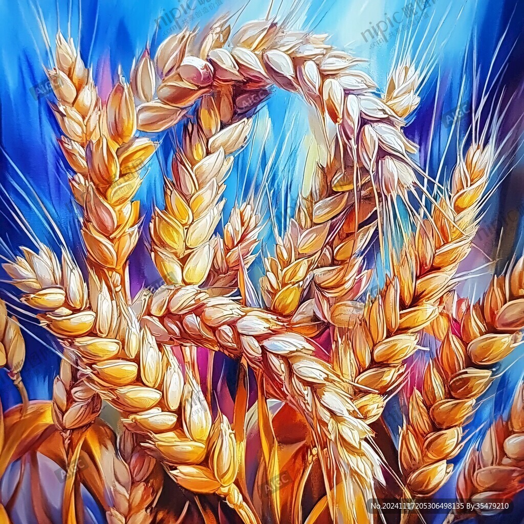 麦粒插画
