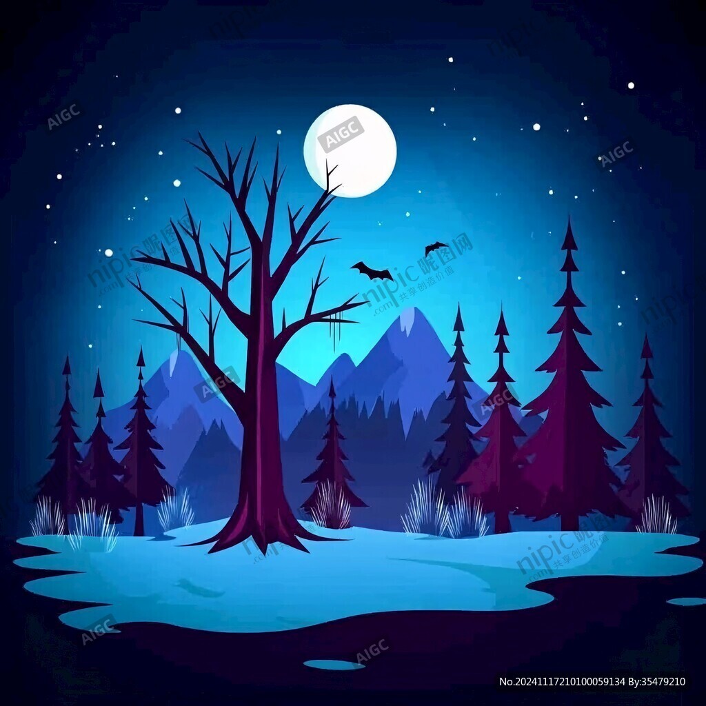 夜色森林景