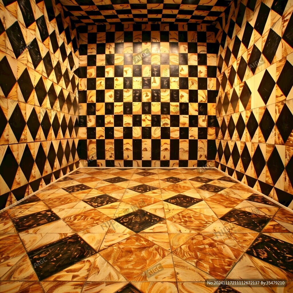 棋盘格地板