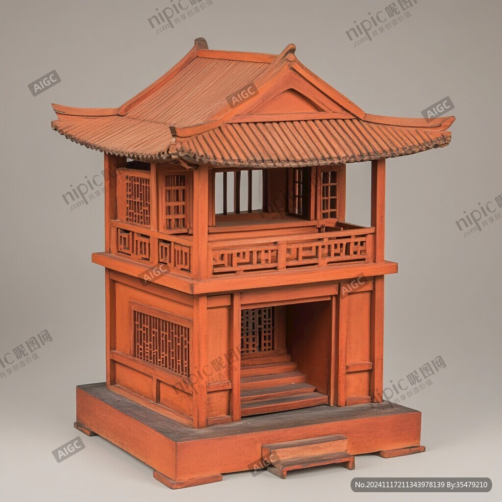 古代望楼模型