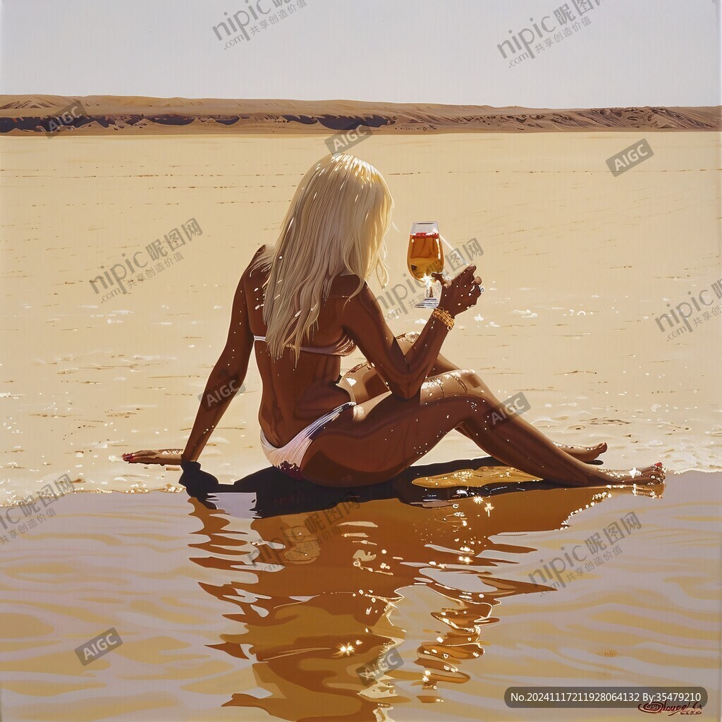 阳光浴美女