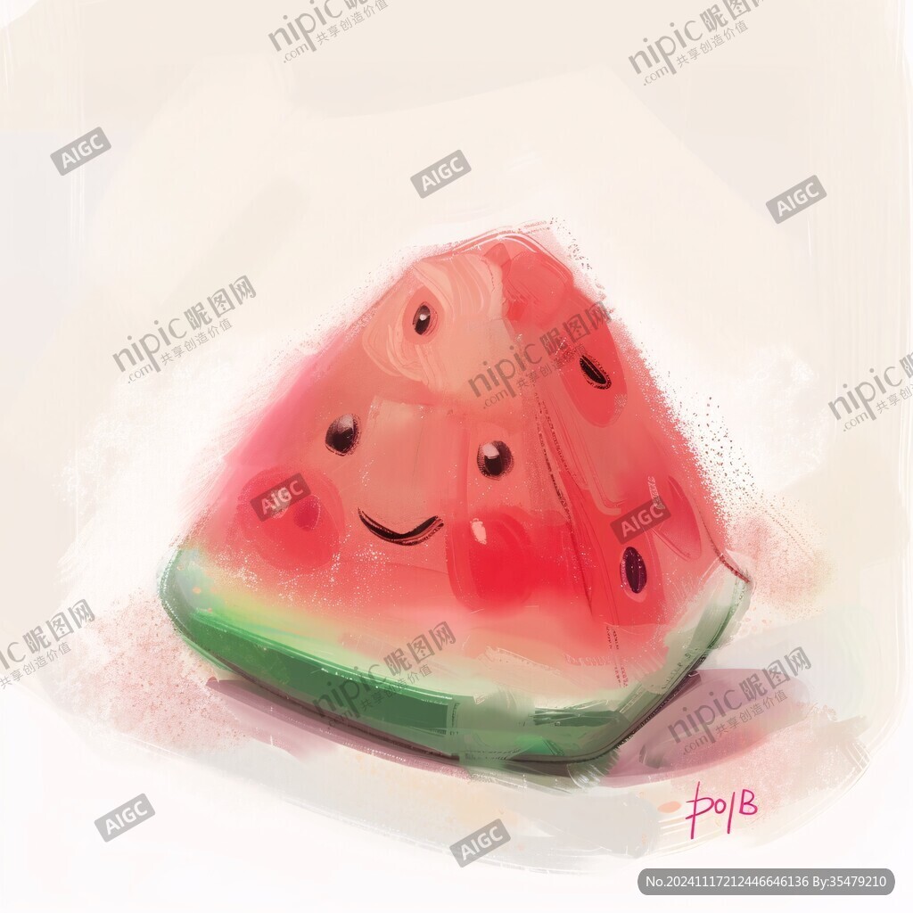 画西瓜素材