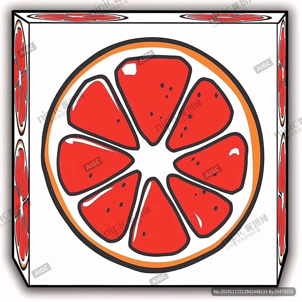 血橙包装插画