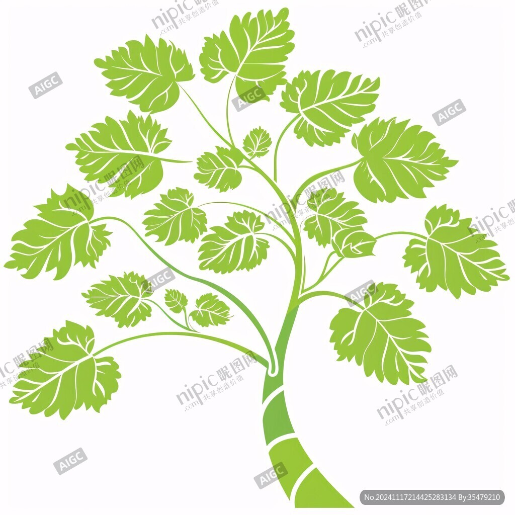 手绘桑树素材