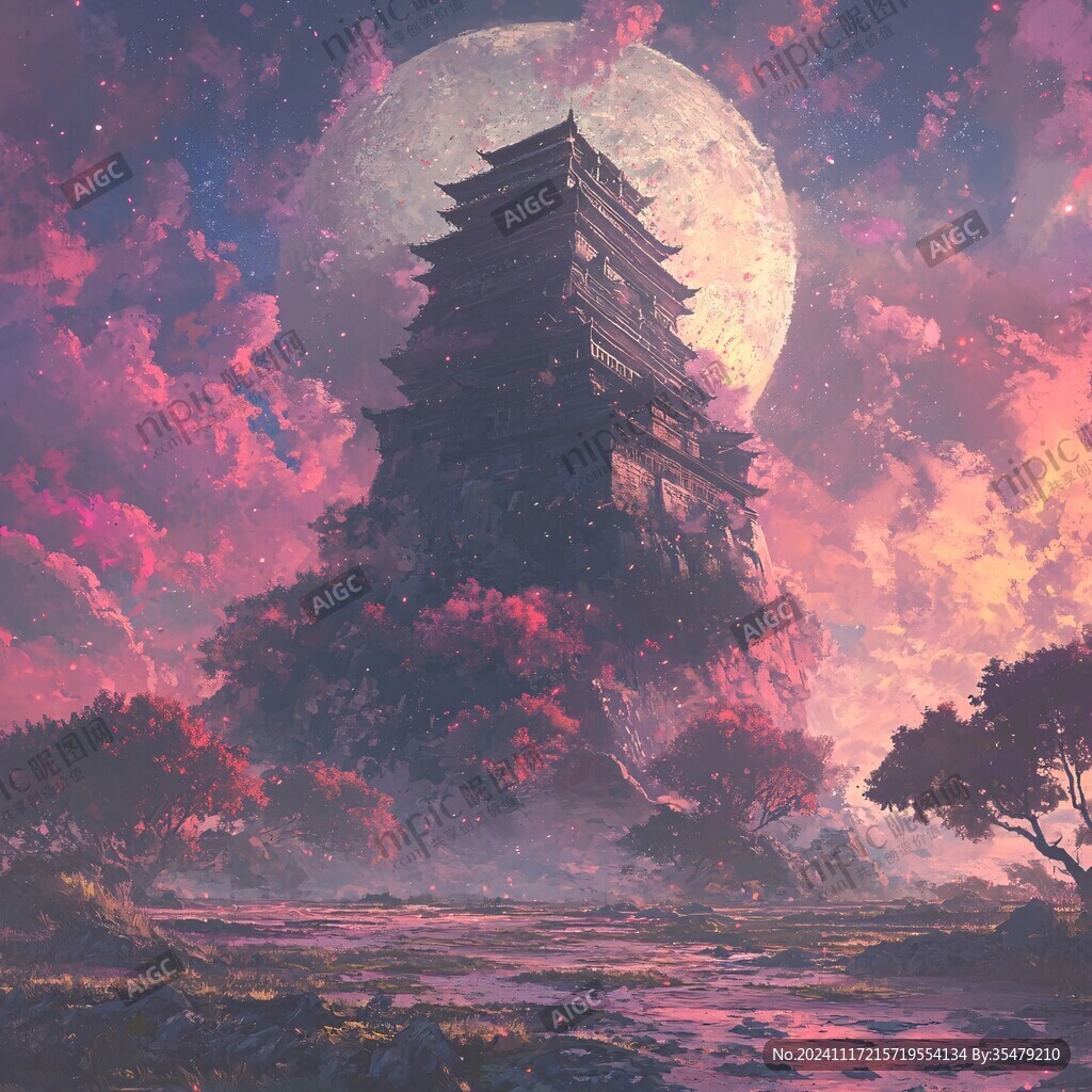飞英塔插画