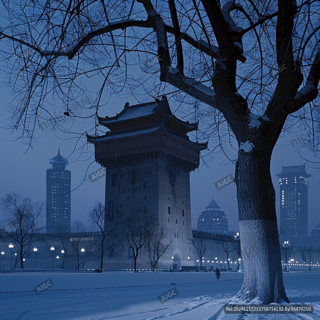 雪中城楼