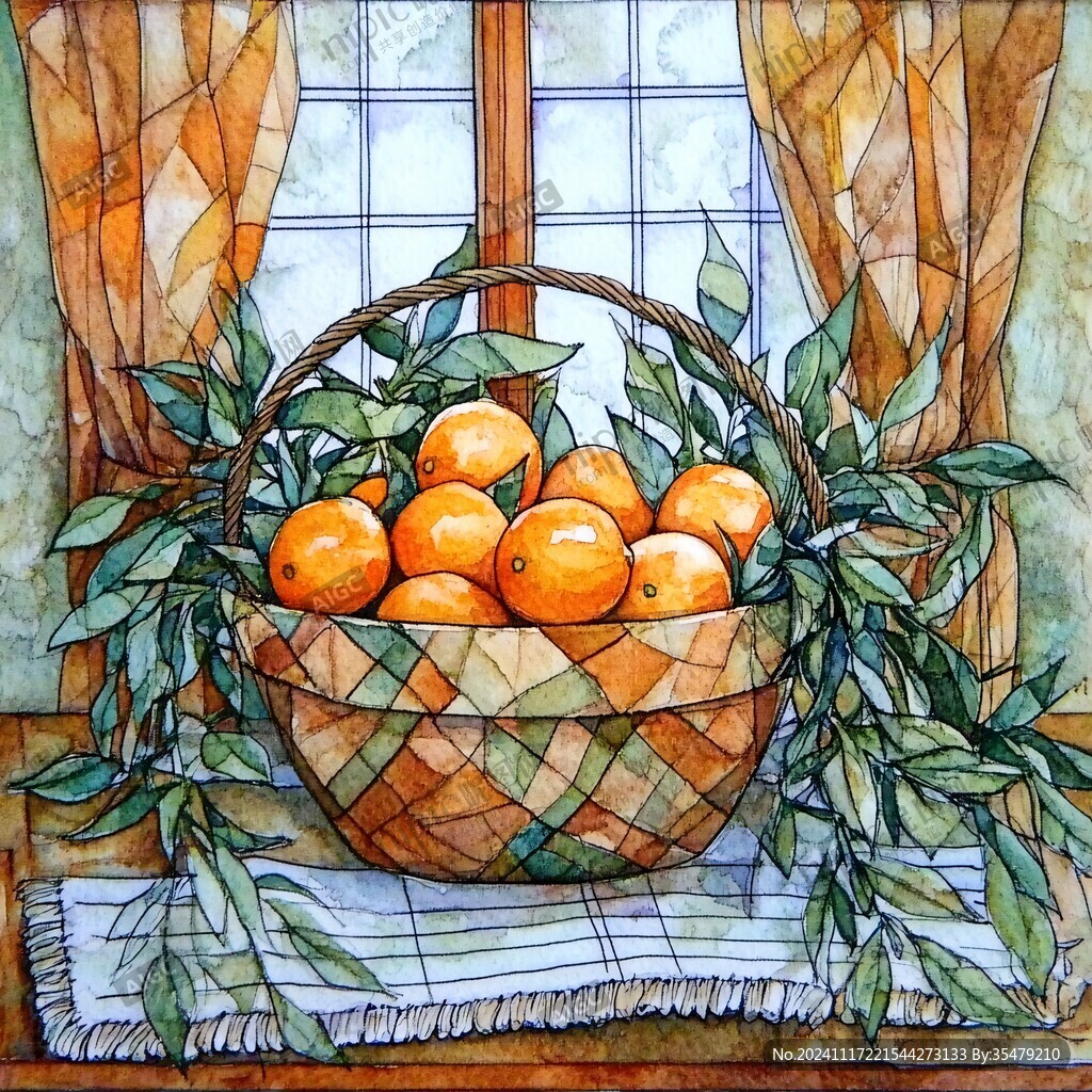 橘子装饰画