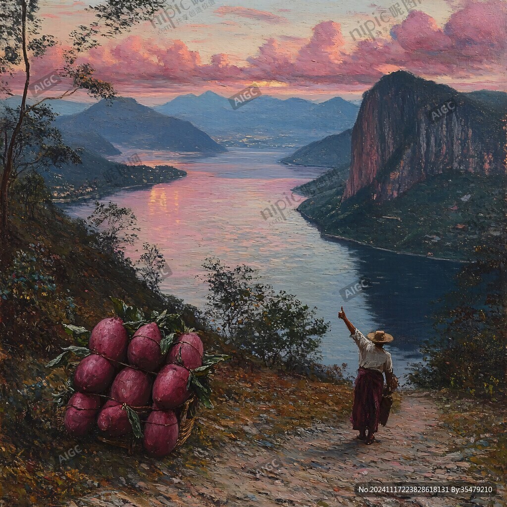 荔枝油画