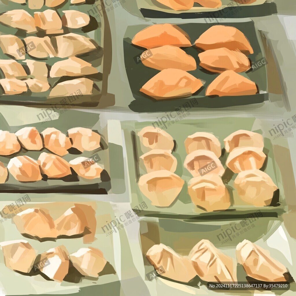 饺子食材插画