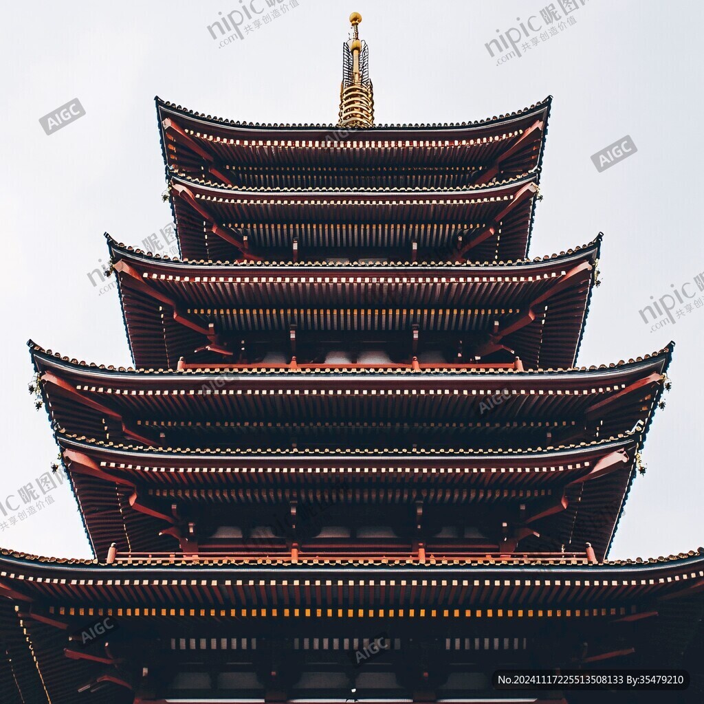 五重塔侧景