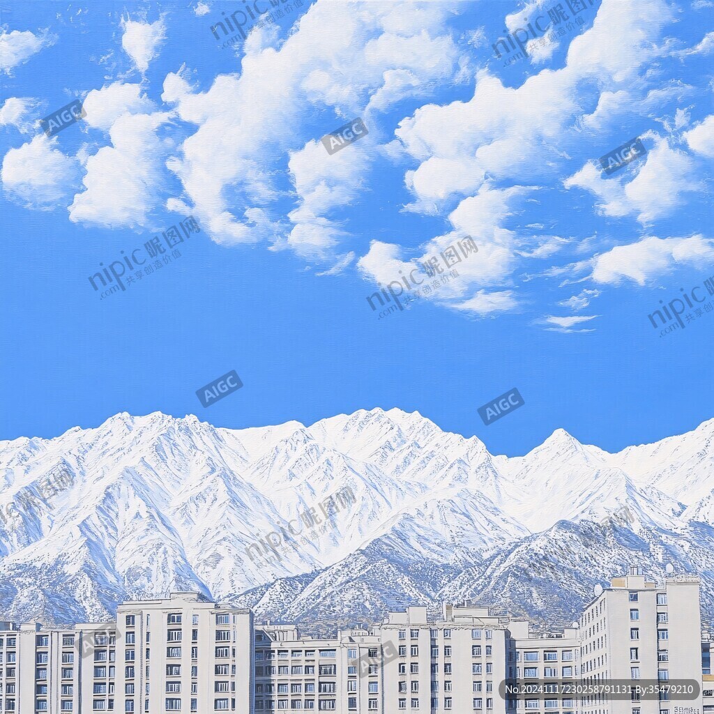 雪山蓝