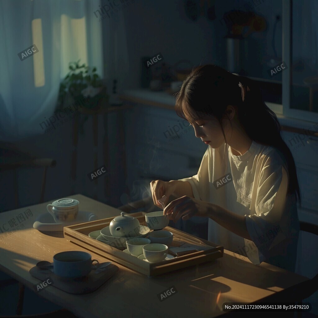 生活场景图吃饭