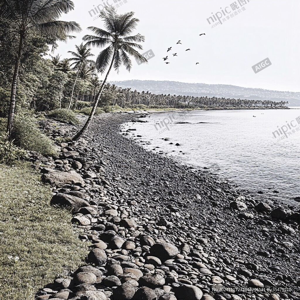 火山石沙滩