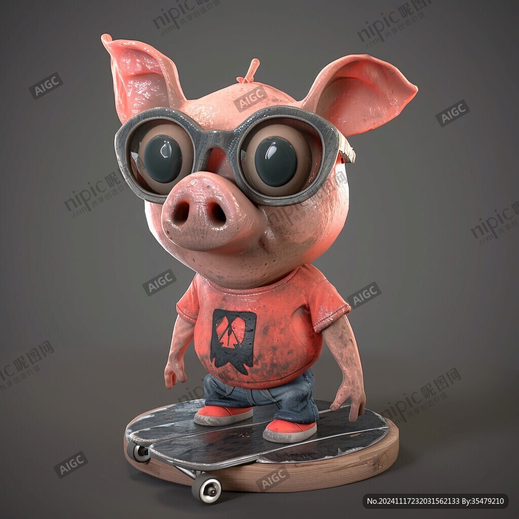 卡通3d模型效果图