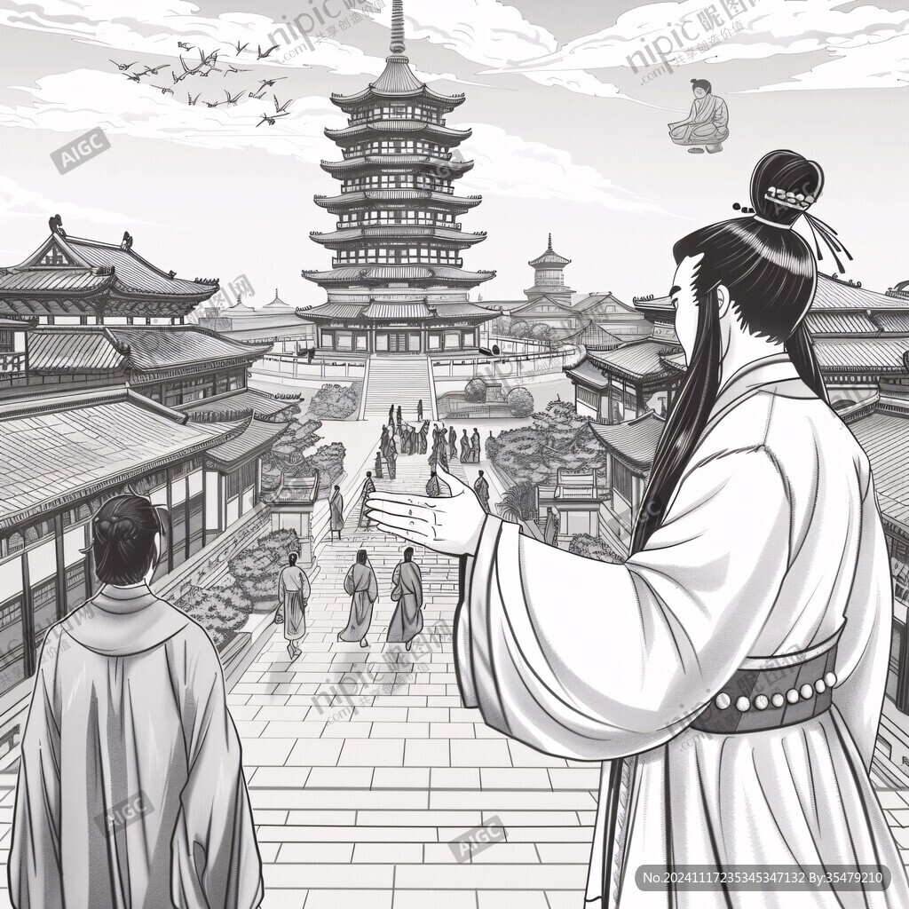 镇淮楼插画