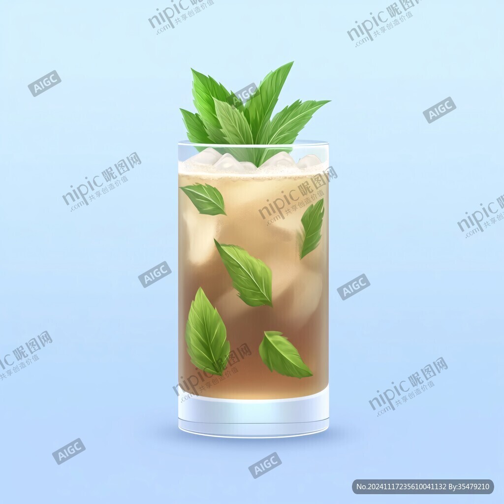 插画饮料建模