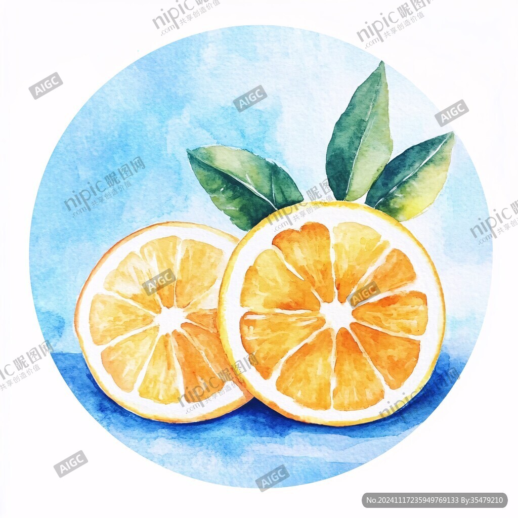 插画冰糖橙