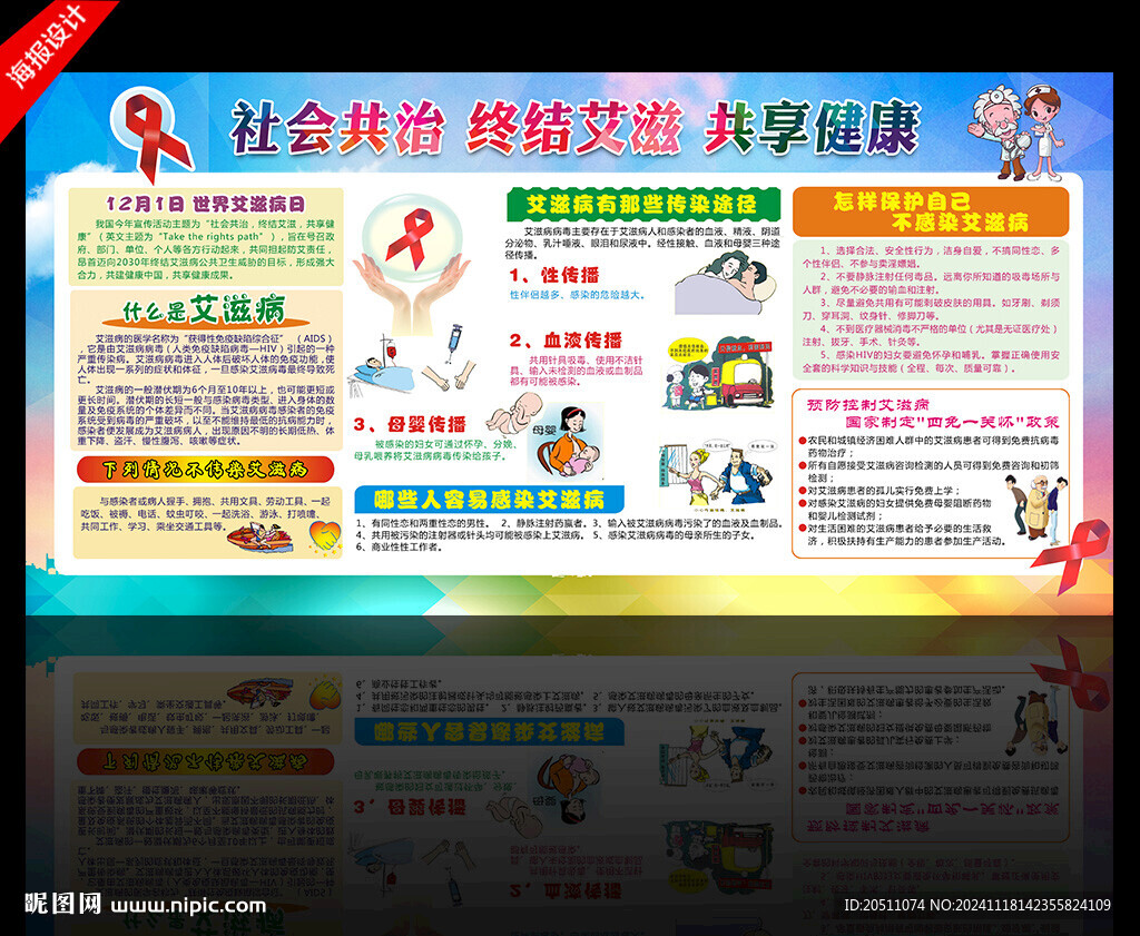 艾滋病日宣传栏