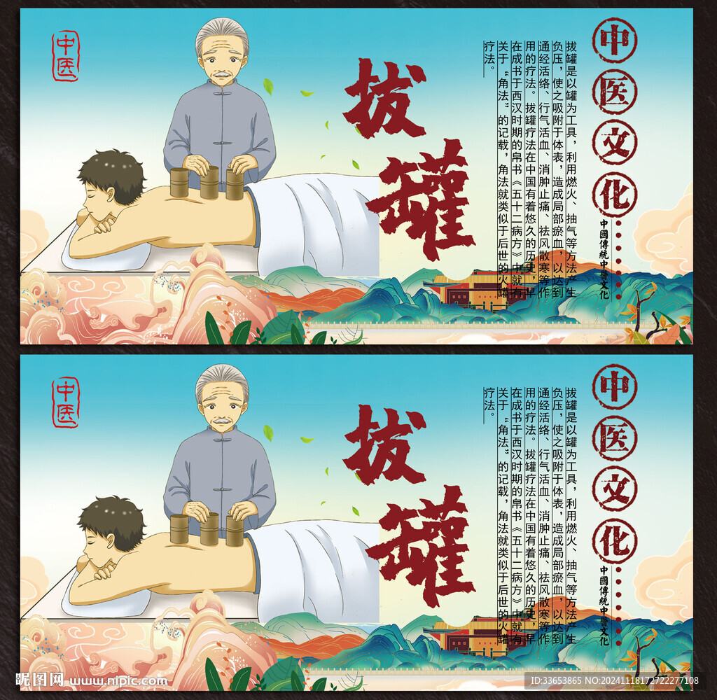 拔罐展板