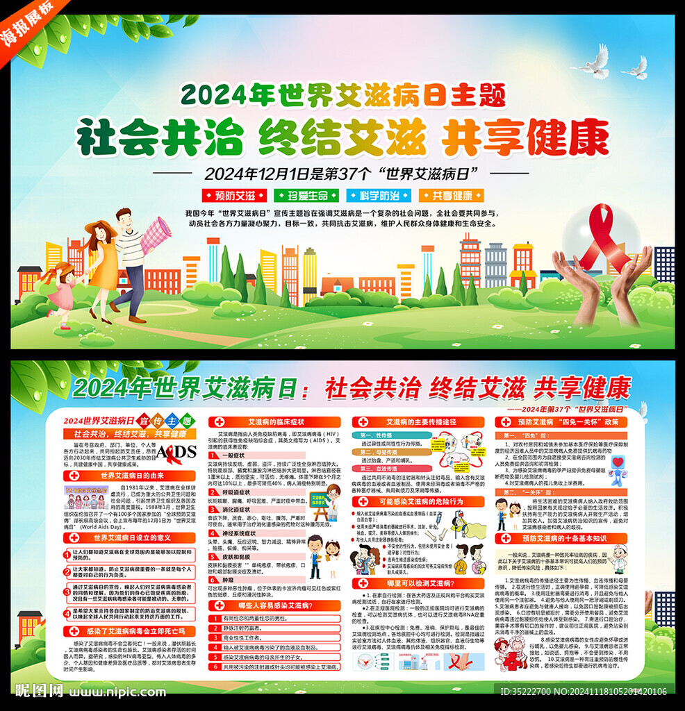 2024艾滋病宣传展板