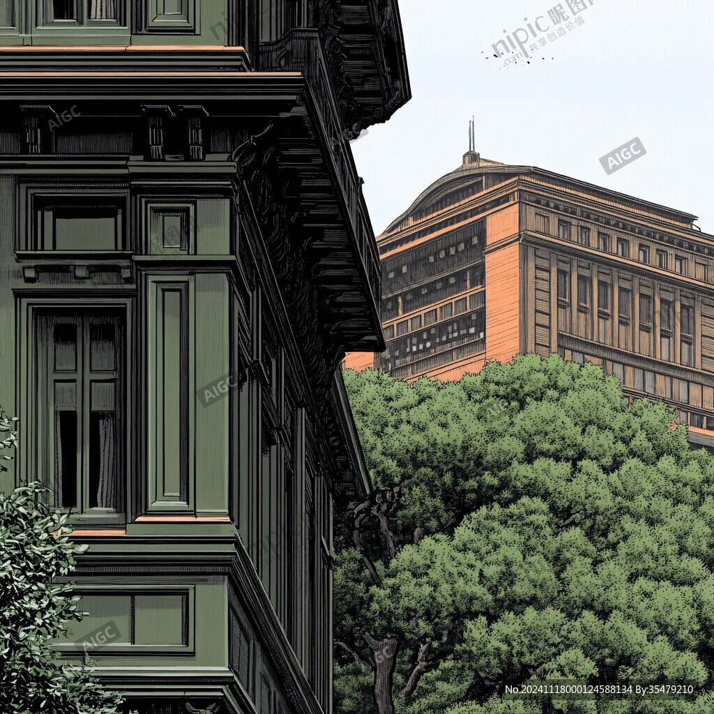 都灵建筑插画