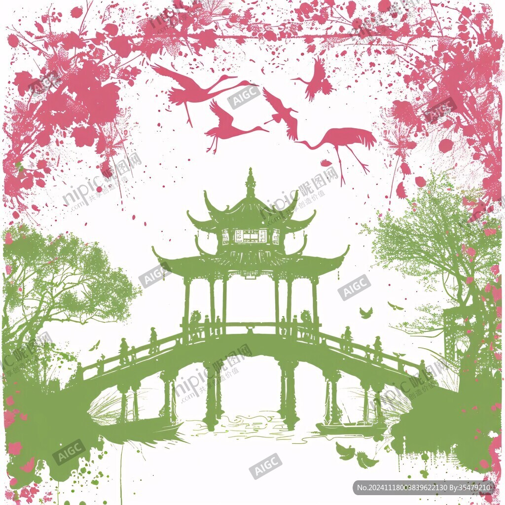 五亭桥插画