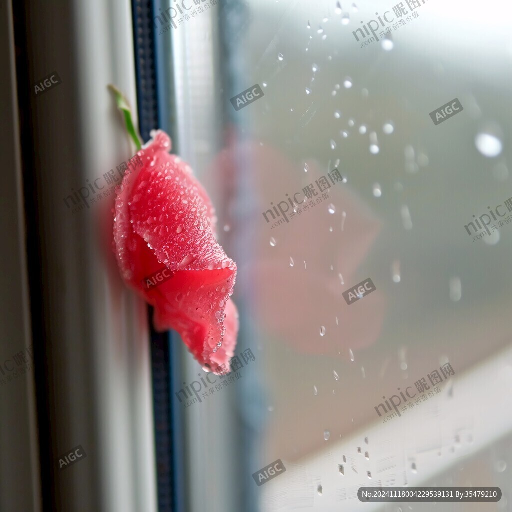 雨窗外的花