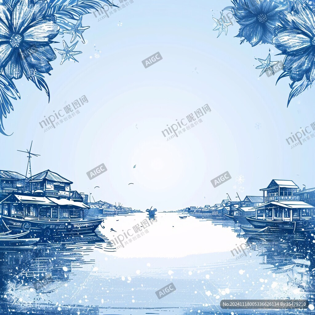 水乡背景素材