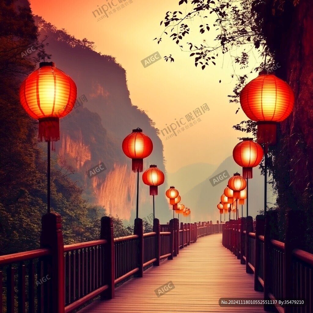 红灯笼走道