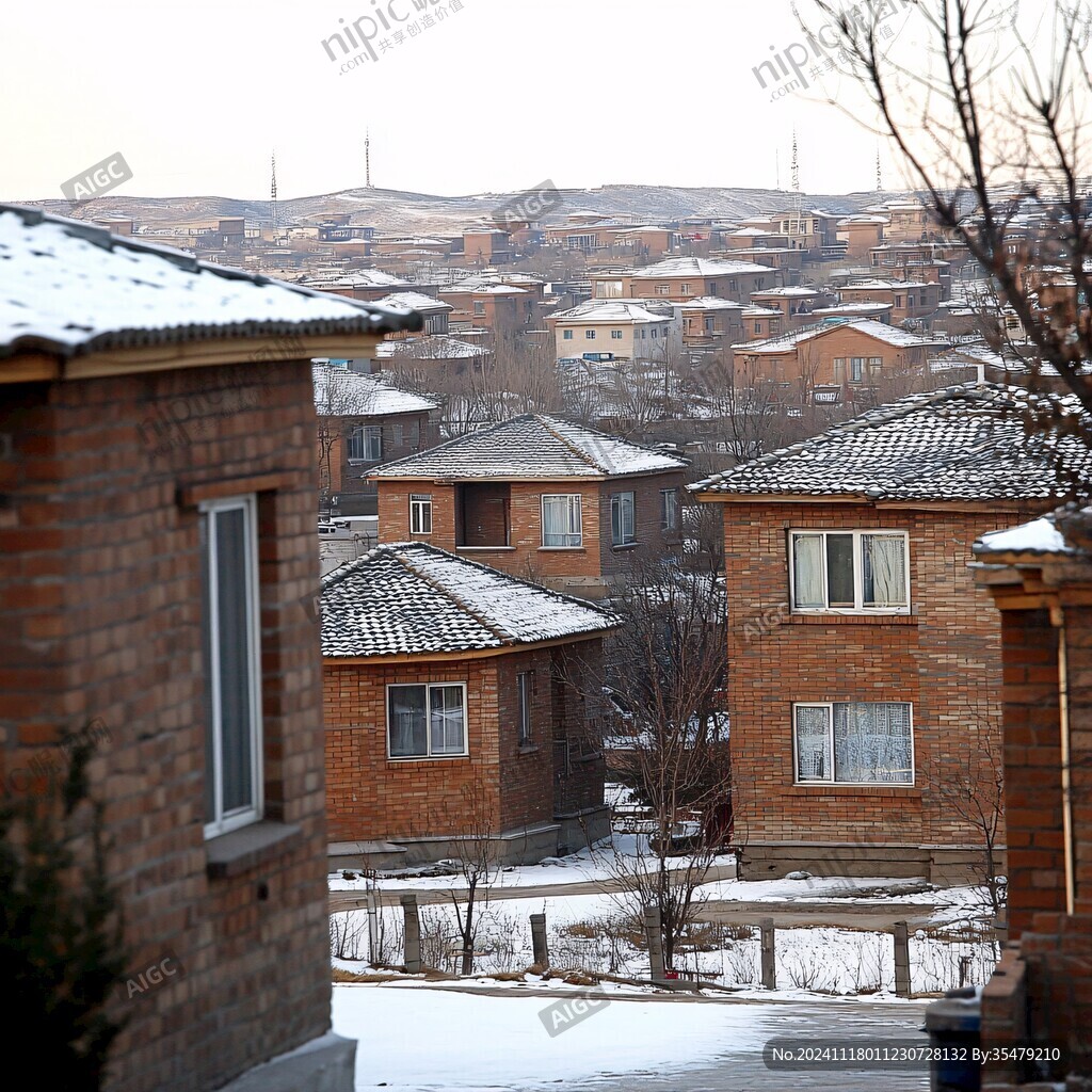 城郊雪地