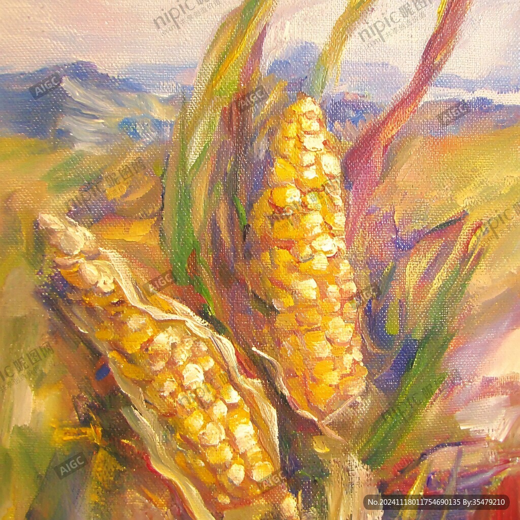 玉米装饰画