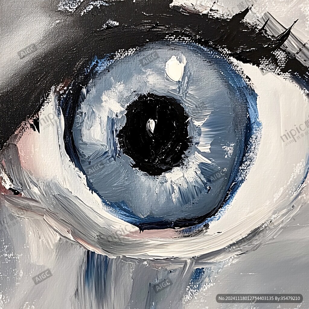 油画眼睛