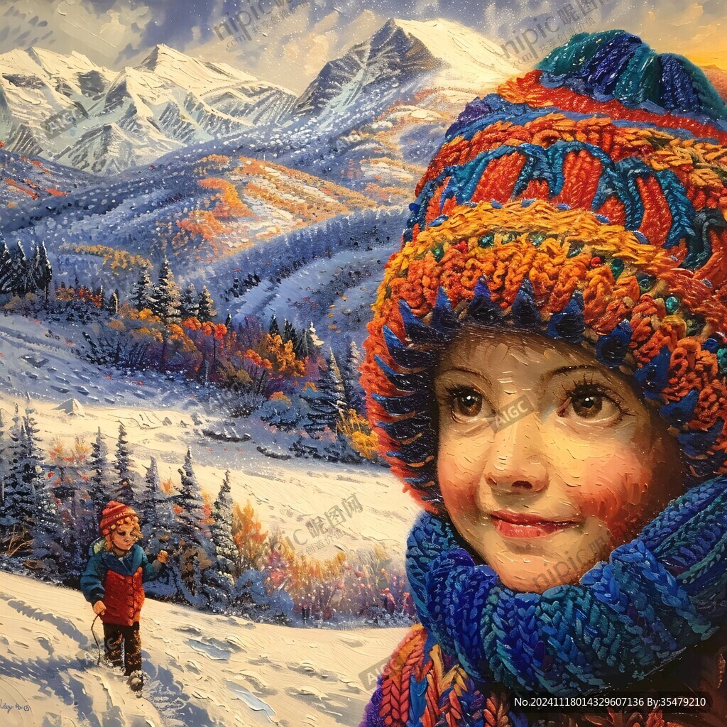 小朋友油画