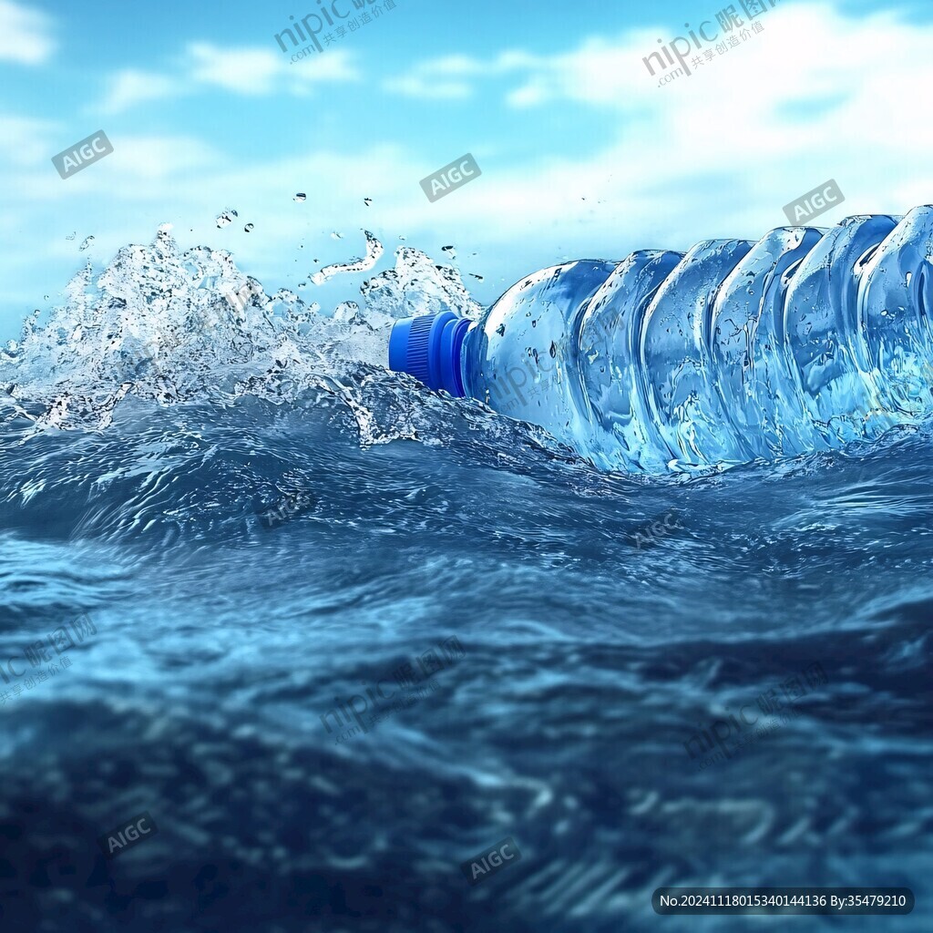 蓝色净水净化水矿泉水