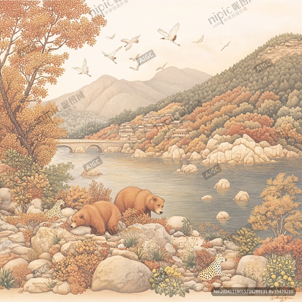 加拿大插画手绘彩绘