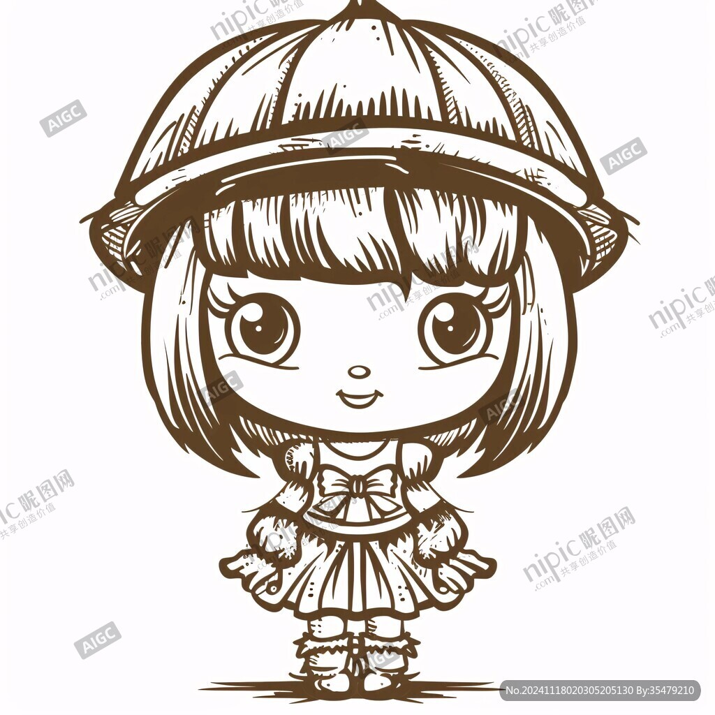 q版卡通小女孩