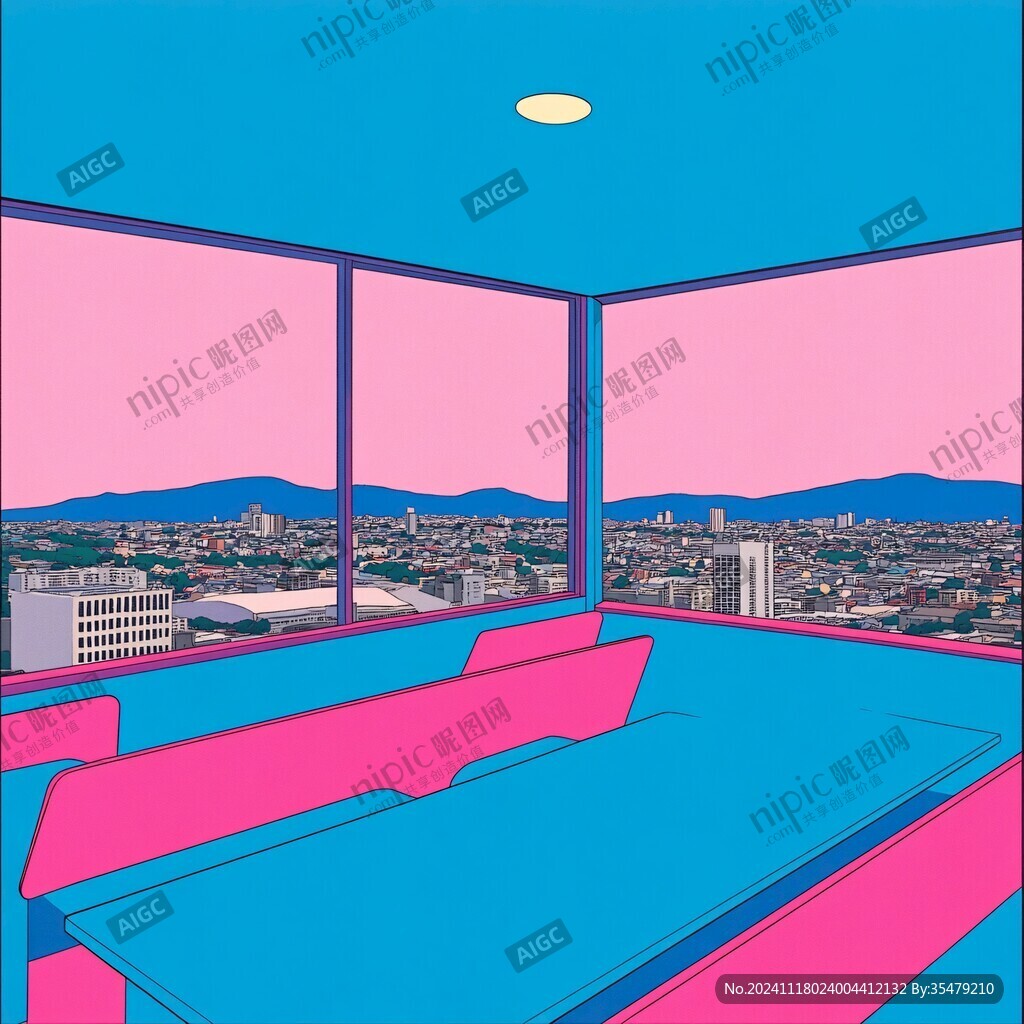 漫画场景房间夜晚
