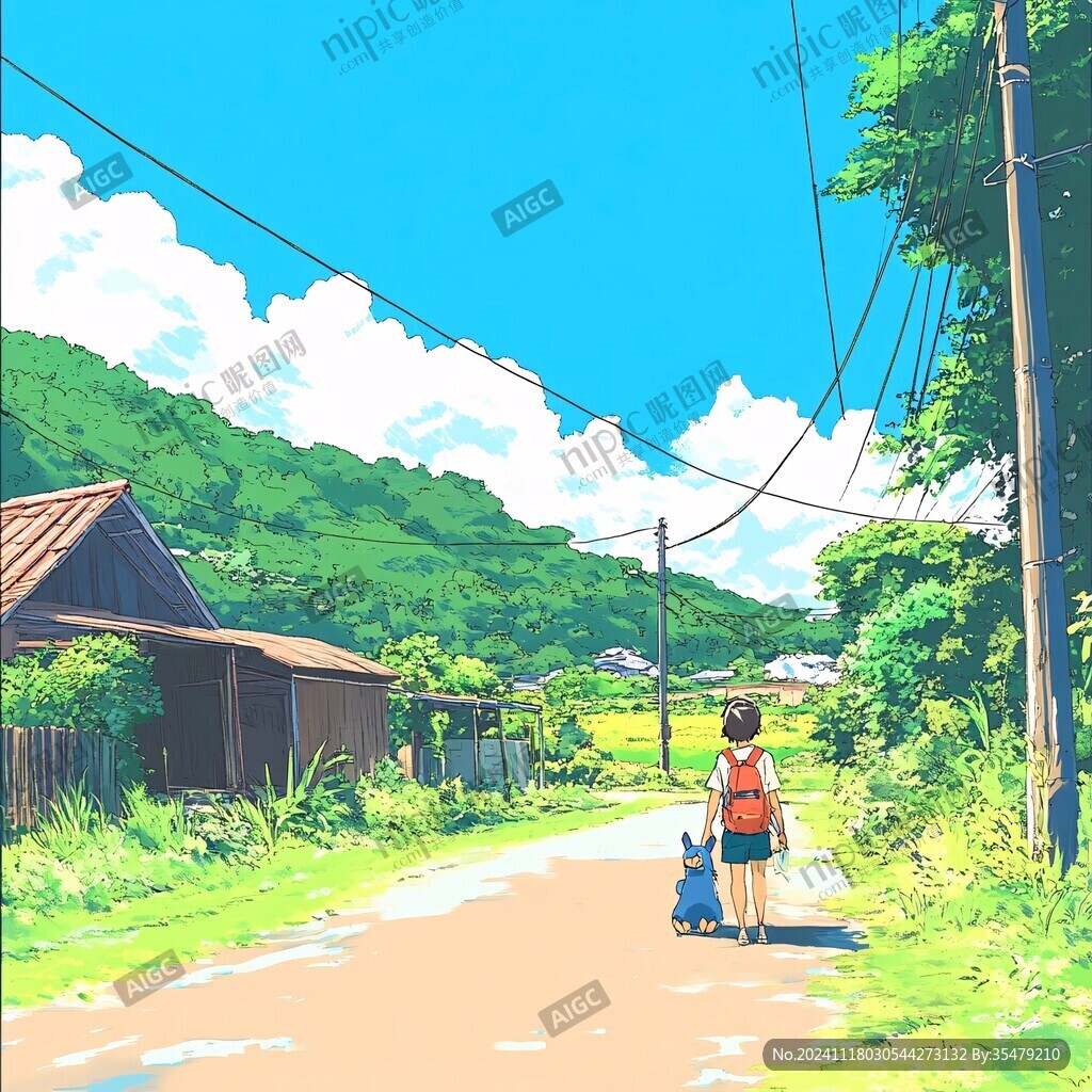 日系风景插画