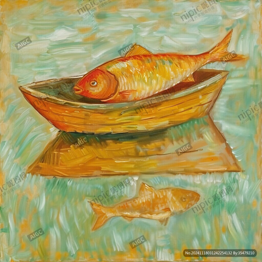 油画小鱼