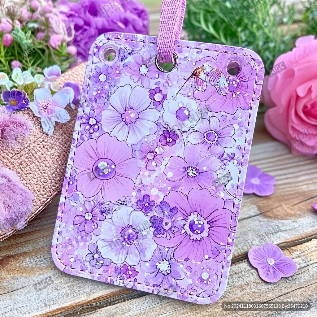 紫色花手机壳