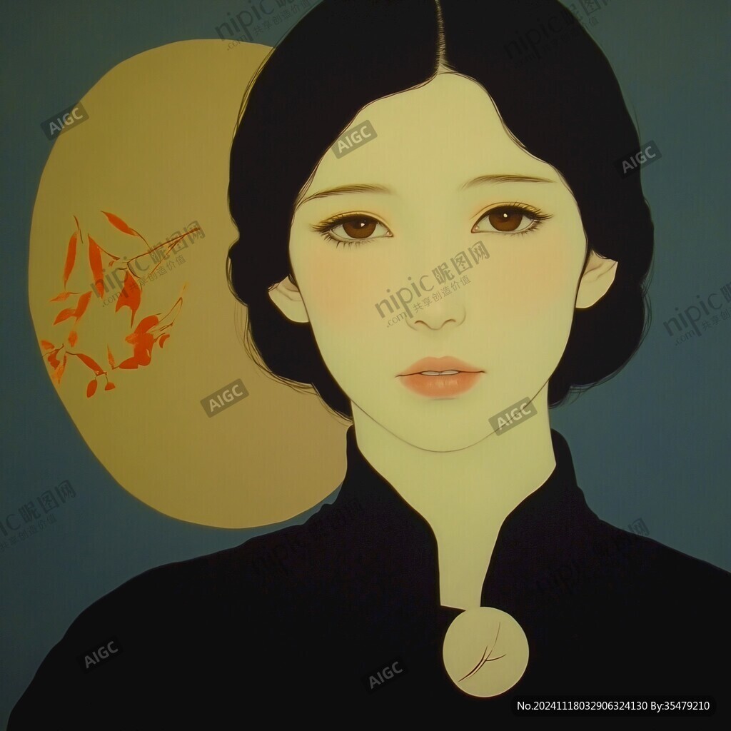 民国美人插画