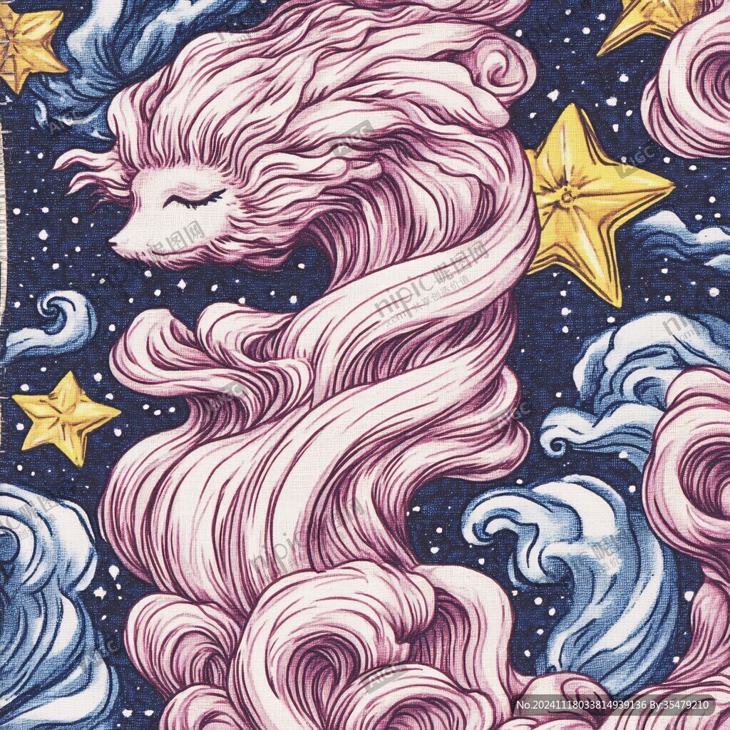 动物星空图案