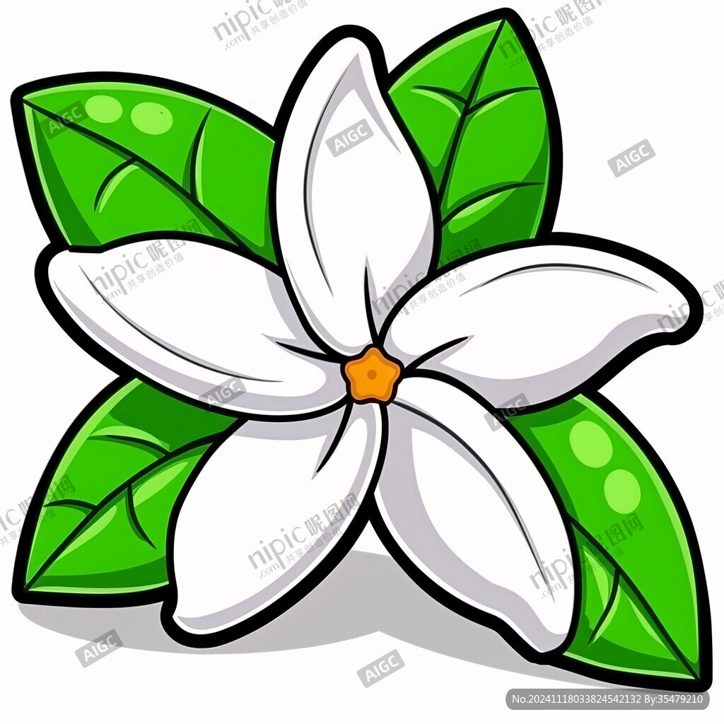 卡通茉莉花