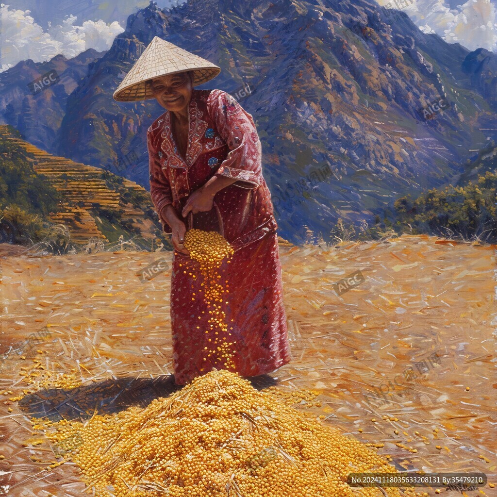 努力工作粮食系列作品