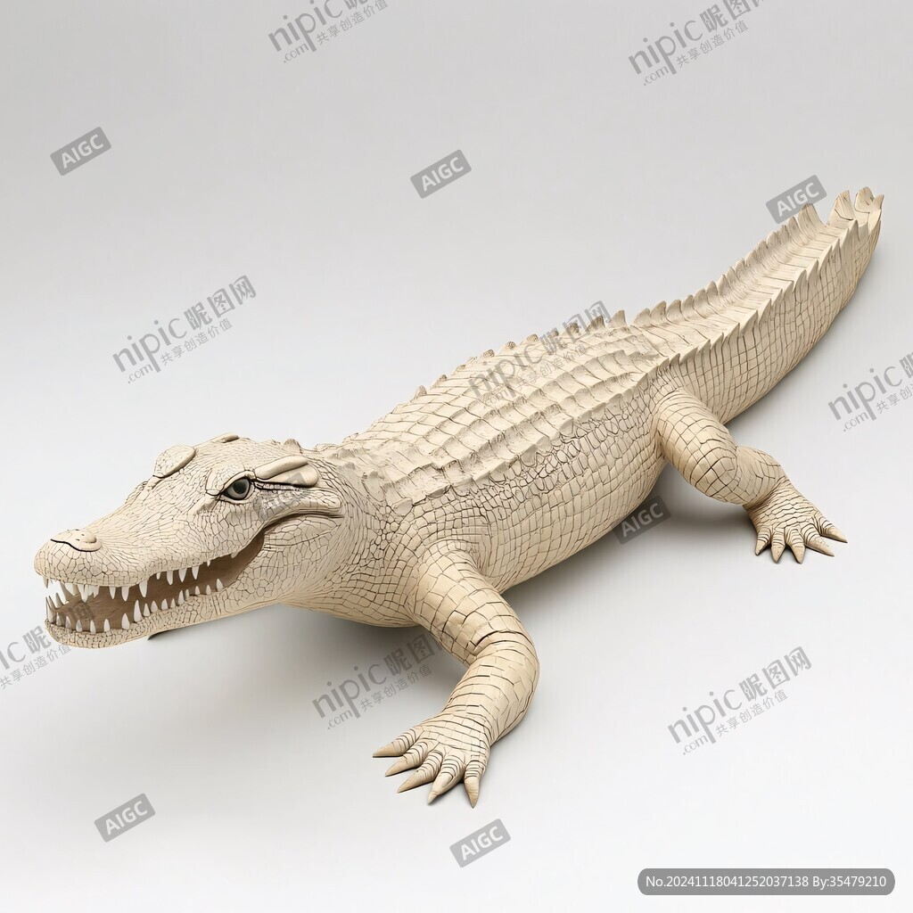 象牙雕刻鳄鱼