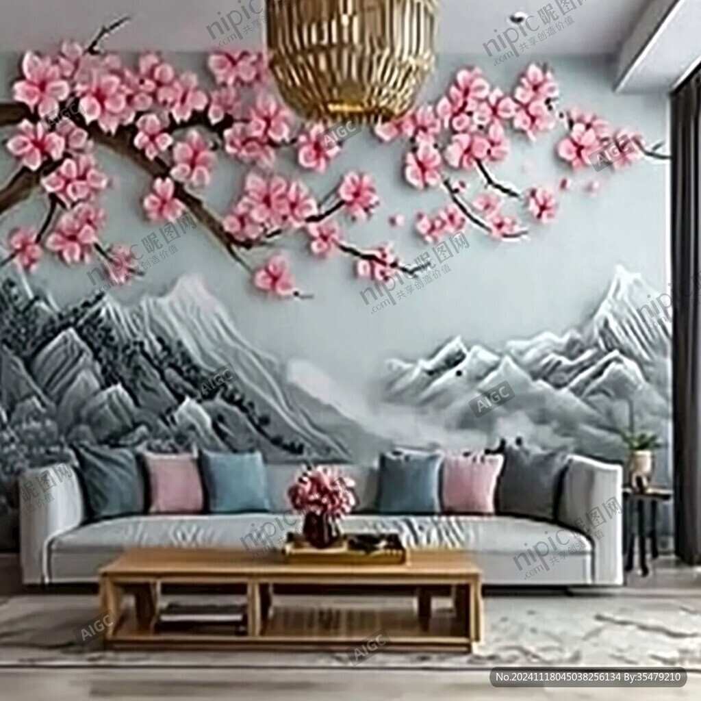 水墨新款壁画