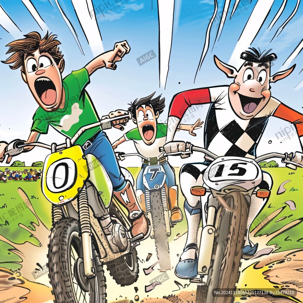 骑摩托漫画