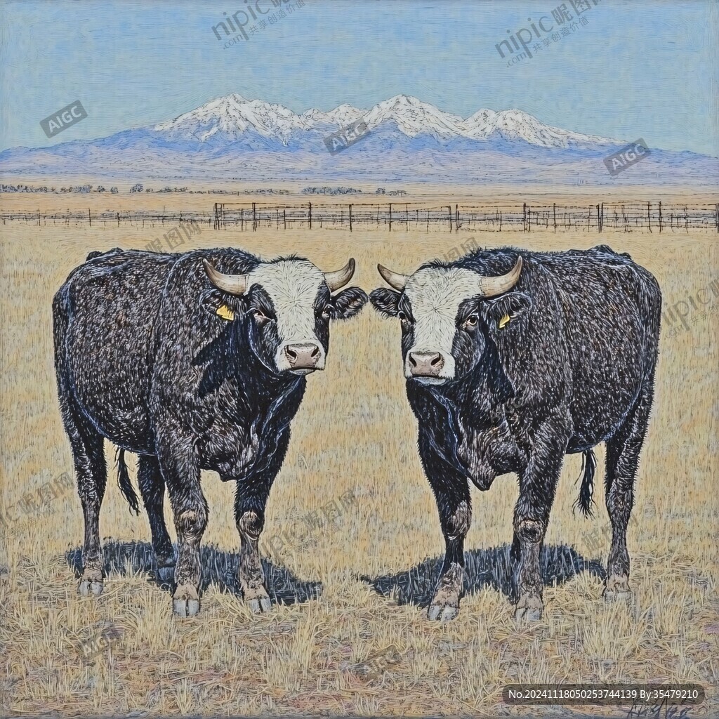 牛群装饰画