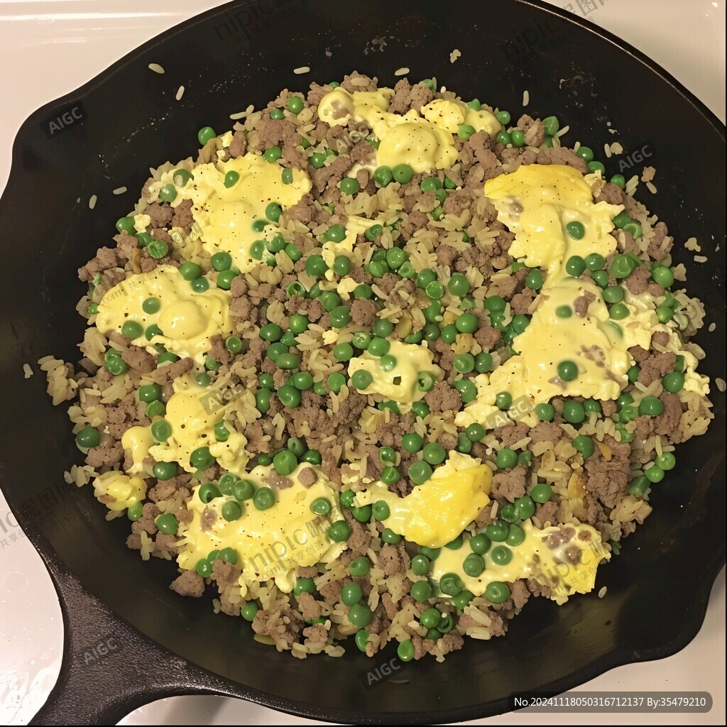 豆角粒叉烧滑蛋