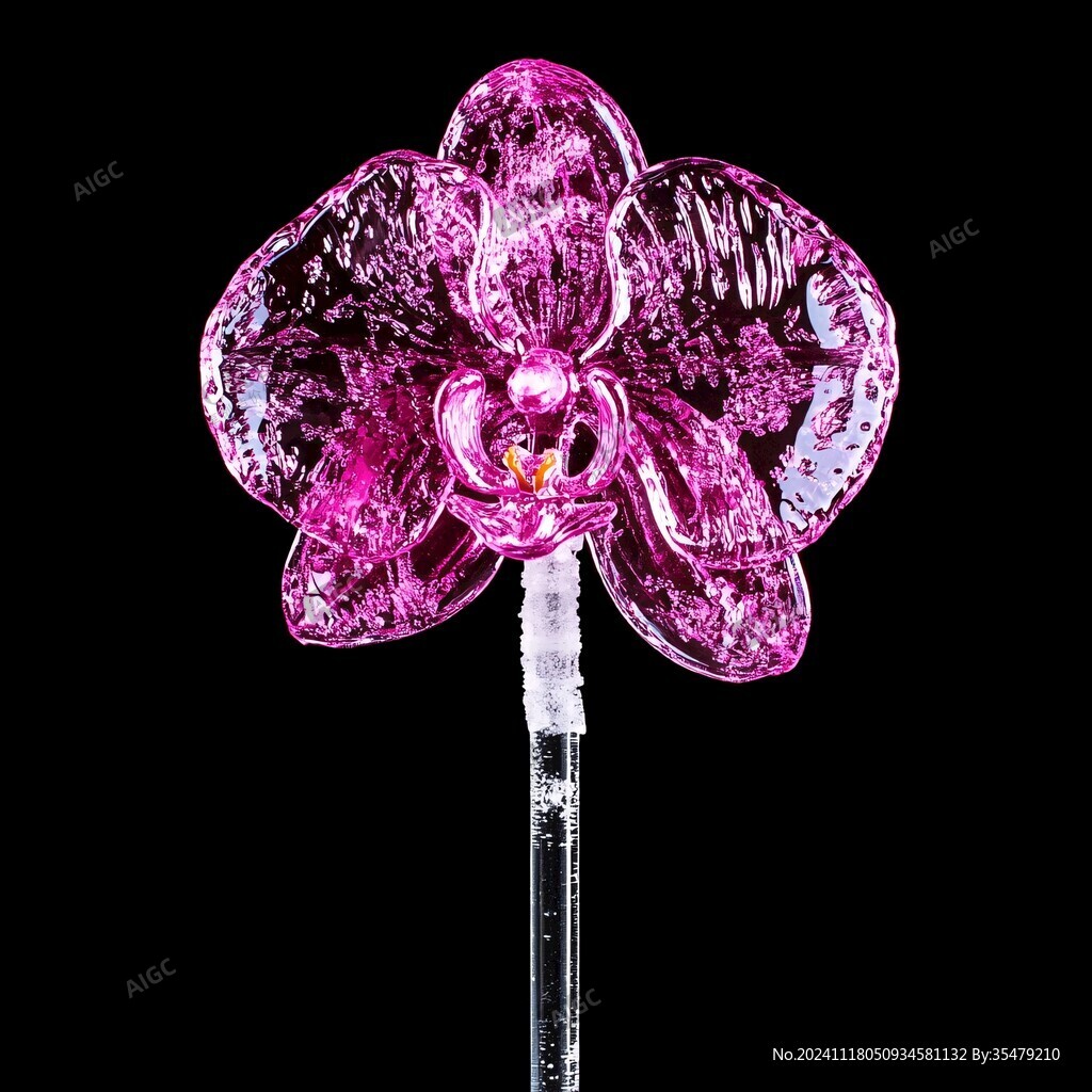 水晶花朵水晶扇子